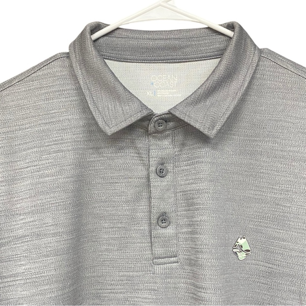 Ocean + Coast Men's Light Gray Performance Polo Shirt XL - Picture 3 of 4